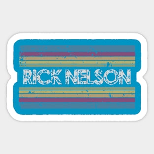 rick nelson retro rainbow Sticker